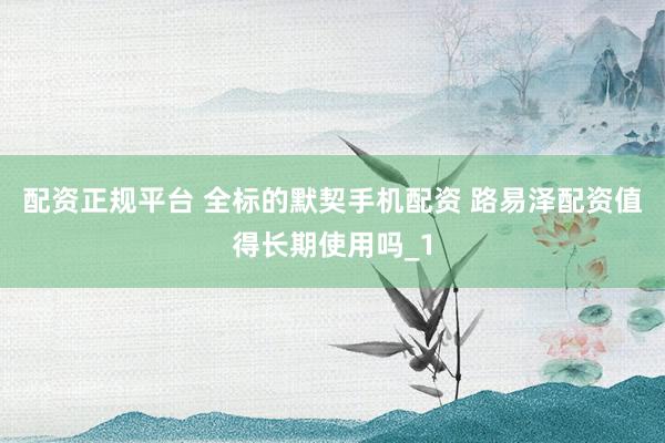 配资正规平台 全标的默契手机配资 路易泽配资值得长期使用吗_1